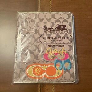 Coach New York Signature I Pad Folio with Colorful Graphic
